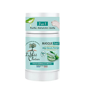 Le Petit Olivier Masque 3en 1 Aloe Vera & Thé Vert 50 Gr - Le Petit Olivier