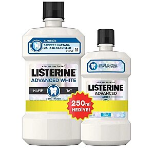 Listerine Advanced White Ağız Suyu 500 Ml + 250 Ml Set - Listerine