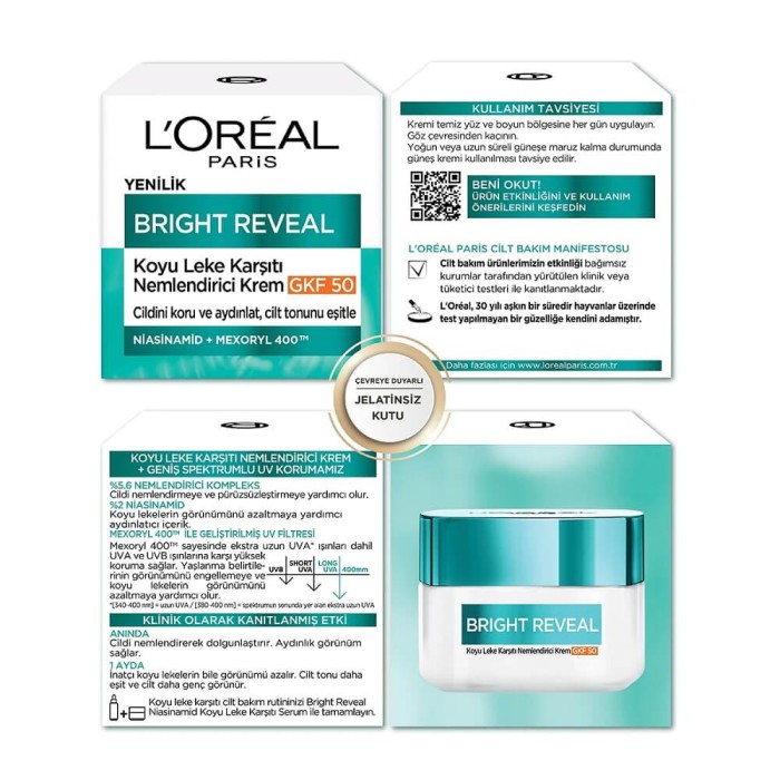L'Oréal Paris Bright Reveal Koyu Leke Karşıtı, Cilt Tonu Eşitleyici Spf50 Nemlendirici Krem Niasinamid 50 Ml - 8
