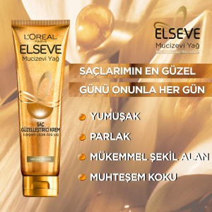 L'Oréal Paris Elseve Mucizevi Yağ Saç Güzelleştirici Krem 150 Ml - 4