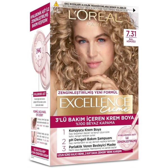 L'Oréal Paris Excellence Creme 7.31 Bal Köpüğü Saç Boyası - 1