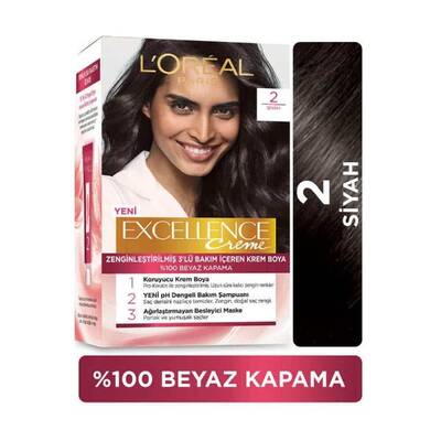 L'Oréal Paris Excellence Creme Saç Boyası 2 Siyah - 1