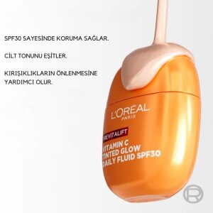 L'Oréal Paris Revitalift Vitamin C Tinted Glow Daily Fluid Spf30 40 Ml - 2