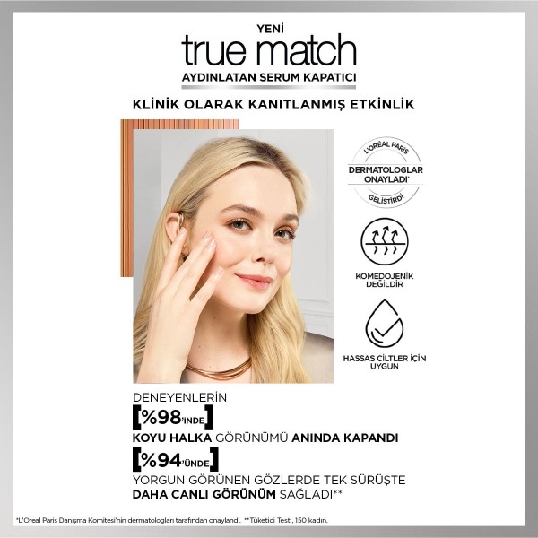 L'Oréal Paris True Match Aydınlatan Serum Kapatıcı - 1N - 5