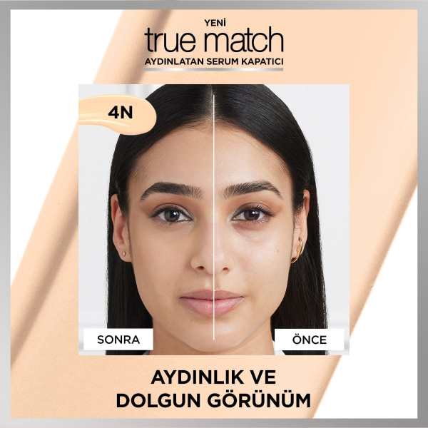 L'Oréal Paris True Match Aydınlatan Serum Kapatıcı - 4N - 7