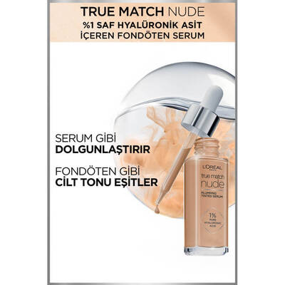 L'Oréal Paris True Match Nude Fondöten Serum 3-4 Light Medium - 3