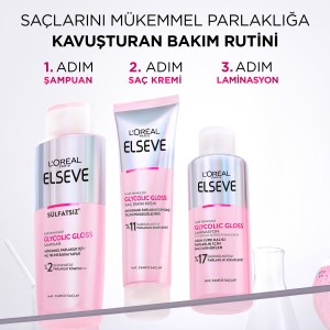 L'Oreal Paris Elseve Glycolic Gloss Parlaklığı Saça Mühürleyen Laminasyon 5 Dakikada Durulanan Bakım 200 Ml - 7