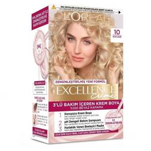 Loreal Paris Excellence Creme Saç Boyası 10 Açık Sarı - Loreal Paris Excellence