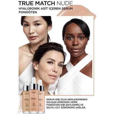 L'Oréal Paris True Match Nude Fondöten Serum 0.5-2 Very Light - 7