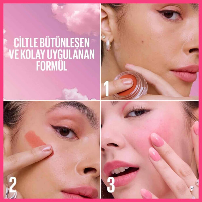 Maybelline Blush Cloudtopia Köpük Dokulu Mat Allık 03 - 8