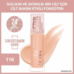 Maybelline Lifter Fondöten Plump&Glow 116 - 3