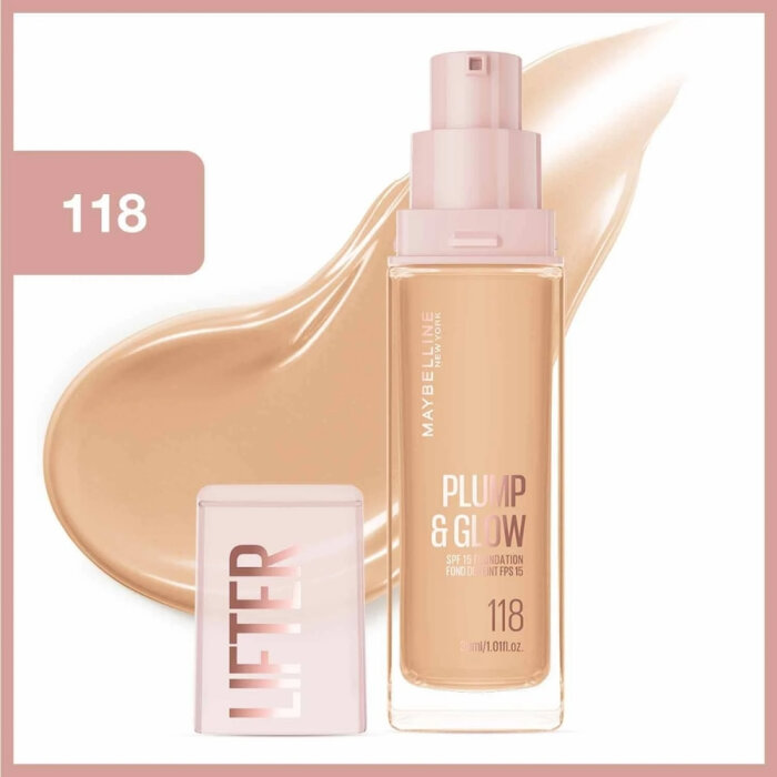 Maybelline Lifter Fondöten Plump&Glow 118 - 2