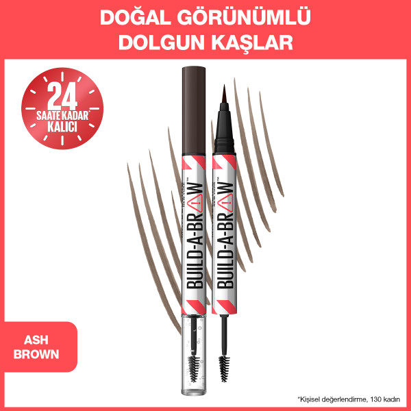Maybelline New York Build a Brow 2in1 Kaş Kalemi ve Jeli Ash Brown - 3