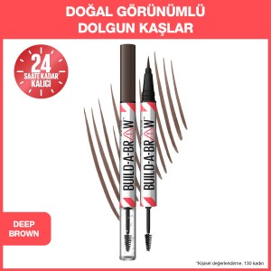 Maybelline New York Build a Brow 2in1 Kaş Kalemi ve Jeli Deep Brown - 3