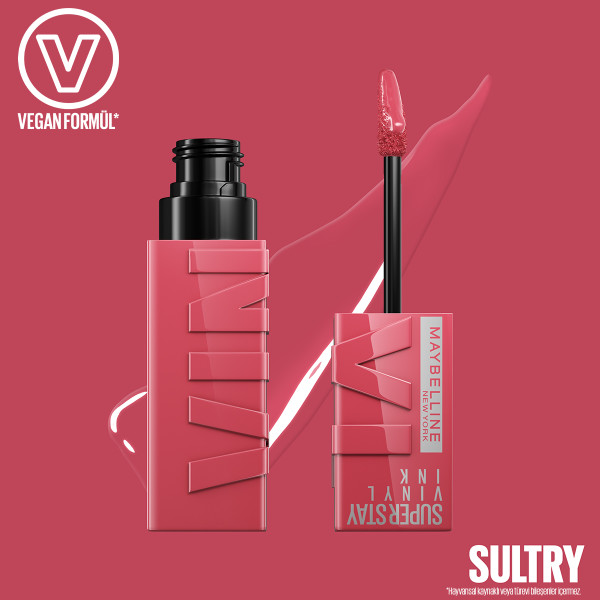 Maybelline New York Super Stay Vinyl Ink Uzun Süre Kalıcı Likit Parlak Ruj 160 Sultry - 3