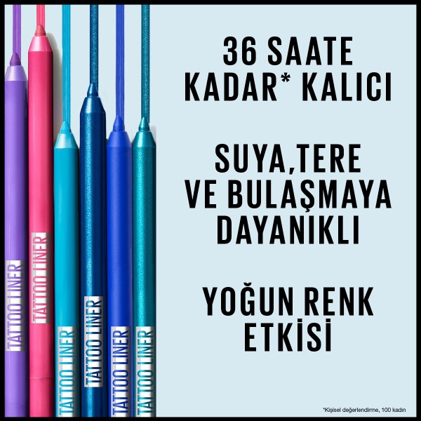 Maybelline New York Tattoo Liner Jel Göz Kalemi - Purple Pop - 3
