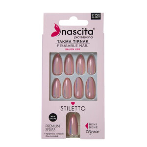Nascita Hologram Takma Tırnak Pembe 24'lü - Nascita