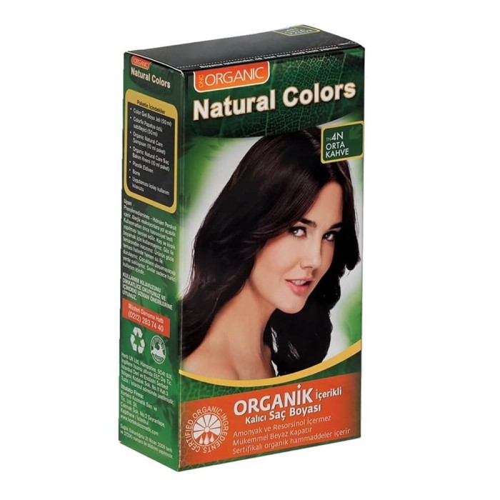 Natural Colors Organik Saç Boyası 4N Orta Kahve - 1