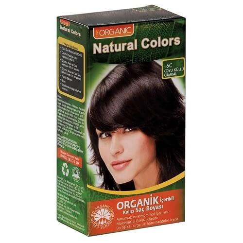 Natural Colors Organik Saç Boyası 6C Koyu Küllü Kumral - 1
