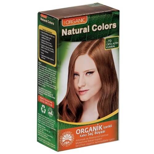 Natural Colors Organik Saç Boyası 7D Orta Altın Kumral - 1
