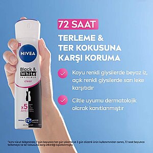 Nivea Black&White Clear Kadın Deodorant 150 Ml - 2