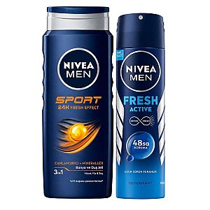 Nivea Fresh Erkek Sprey Deodorant 150 Ml + Sport Duş Jeli 250 Ml Set - Nivea