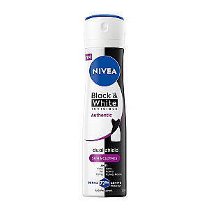 Nivea Invisible Black & White Authentic Kadın Deodorant Sprey 150 Ml - Nivea