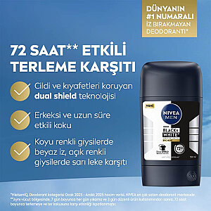 Nivea Men Black & White Epic Night Erkek Deodorant Stick 50 Ml - 3