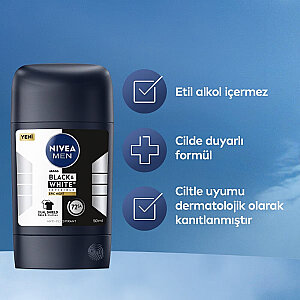 Nivea Men Black & White Epic Night Erkek Deodorant Stick 50 Ml - 5