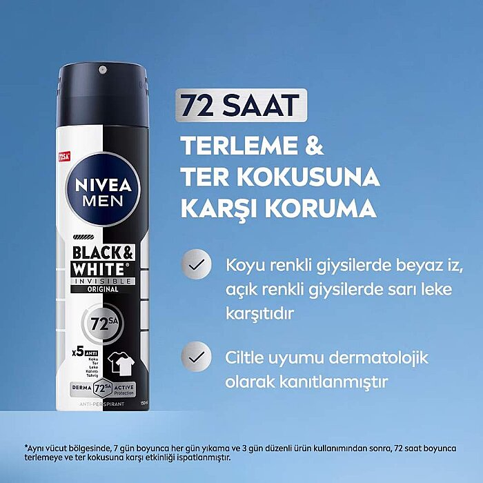 Nivea Men Black&White Power Deodorant Sprey 150 Ml - 2