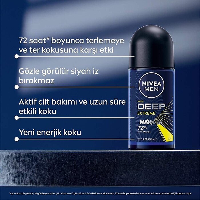 Nivea Men Erkek Roll-on Deodorant Deep Extreme 50 Ml - 2