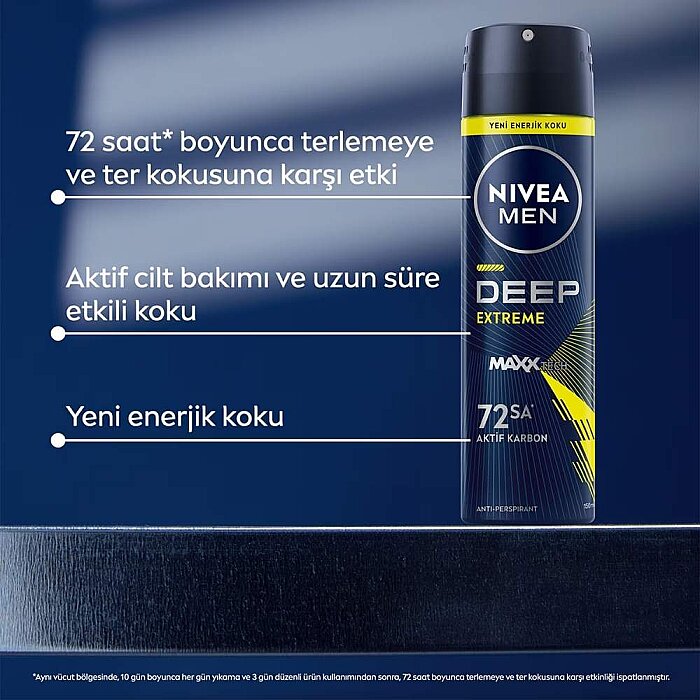 Nivea Men Erkek Sprey Deodorant Deep Extreme 150 Ml - 2