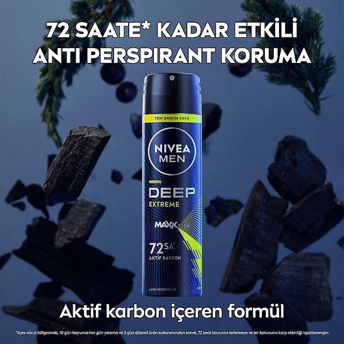 Nivea Men Erkek Sprey Deodorant Deep Extreme 150 Ml - 3