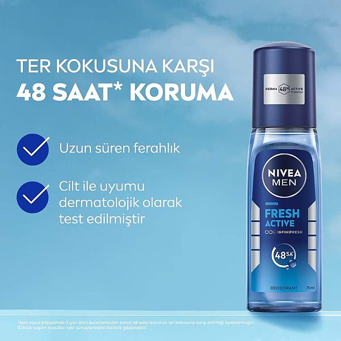 Nivea Men Fresh Active Deodorant Pompalı Sprey 75 Ml - 2
