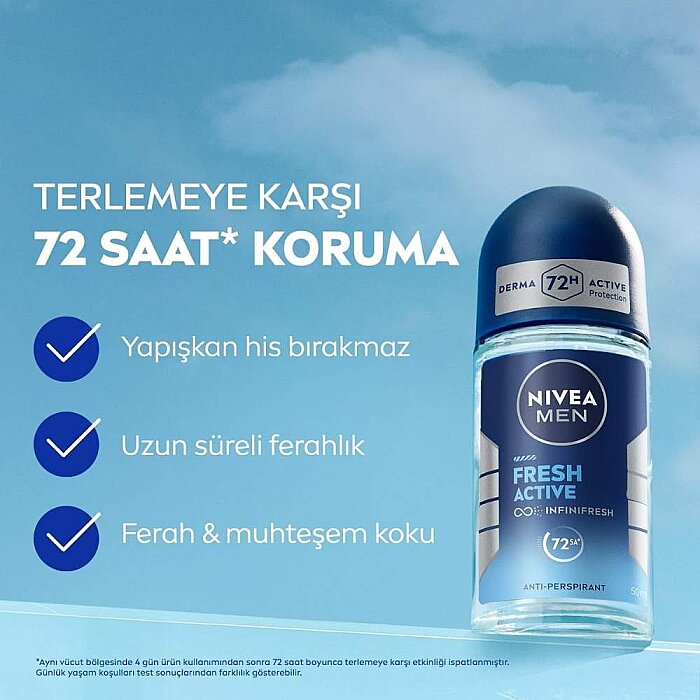 Nivea Men Fresh Active Roll-On 50 Ml - 2