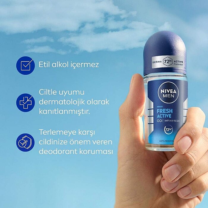 Nivea Men Fresh Active Roll-On 50 Ml - 3