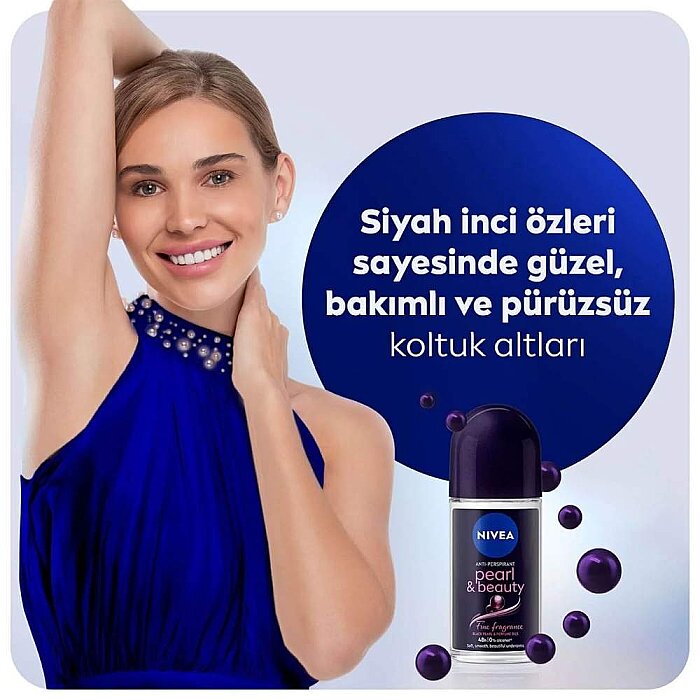 Nivea Pearl&Beauty Black Kadın Roll-On 50 Ml - 3