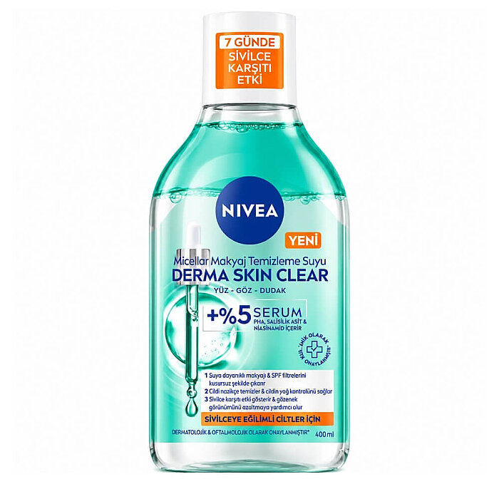 Nivea Visage Derma Skin Clear Micellar Makyaj Temizleme Suyu 400 Ml - 1