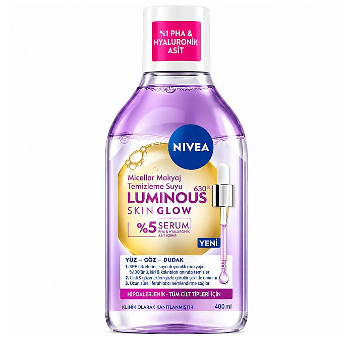 Nivea Visage Luminious630 Skin Glow Micellar Makyaj Temizleme Suyu 400 Ml - 1