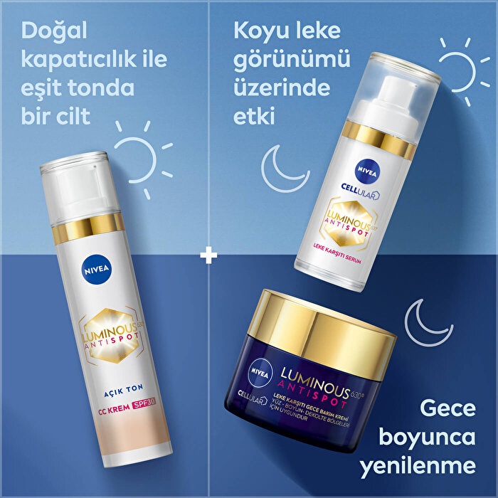 Nivea Visage Luminous 630 Koyu Leke Karşıtı SPF30 CC Yüz Kremi Açık Ton - 8