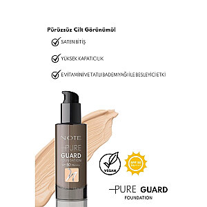 Note Pure Guard SPF50 Yoğun Kapatıcı Saten Bitişli Fondöten 110 - 4