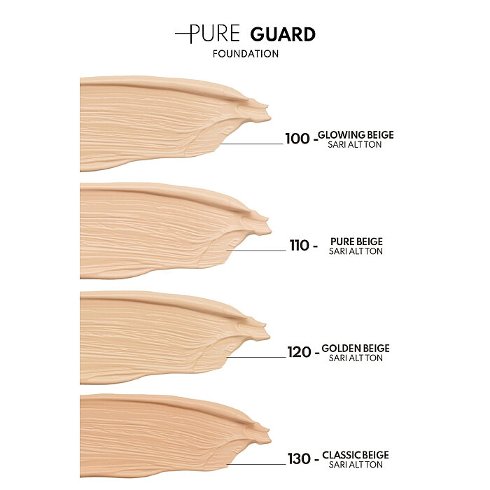 Note Pure Guard SPF50 Yoğun Kapatıcı Saten Bitişli Fondöten 120 - 5