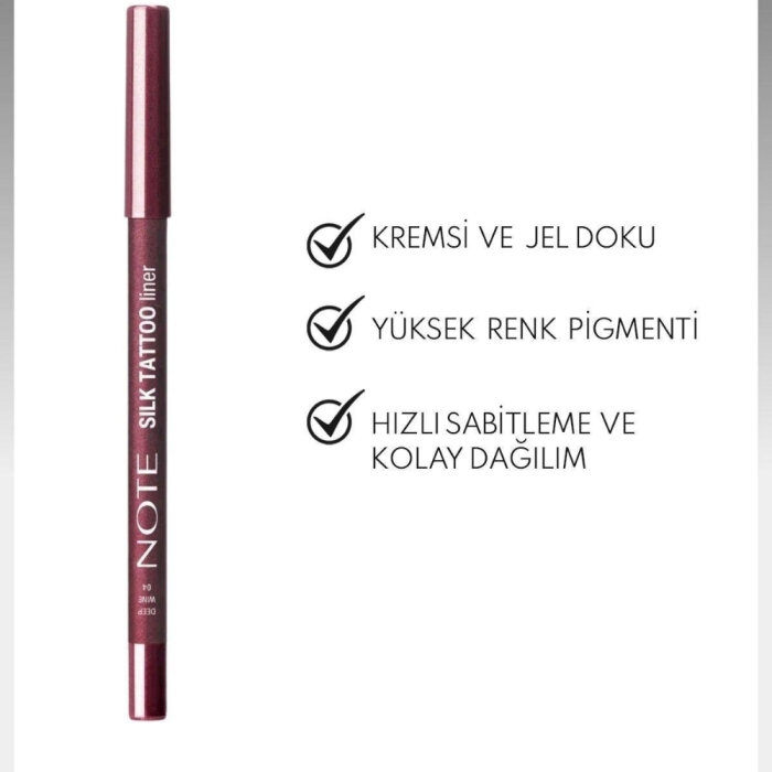 Note Silk Tattoo Liner 04 Deep Wine - 2
