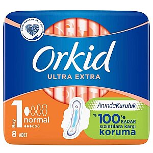 Orkid Ultra Extra Hijyenik Ped Normal Tekli Paket 8'li 