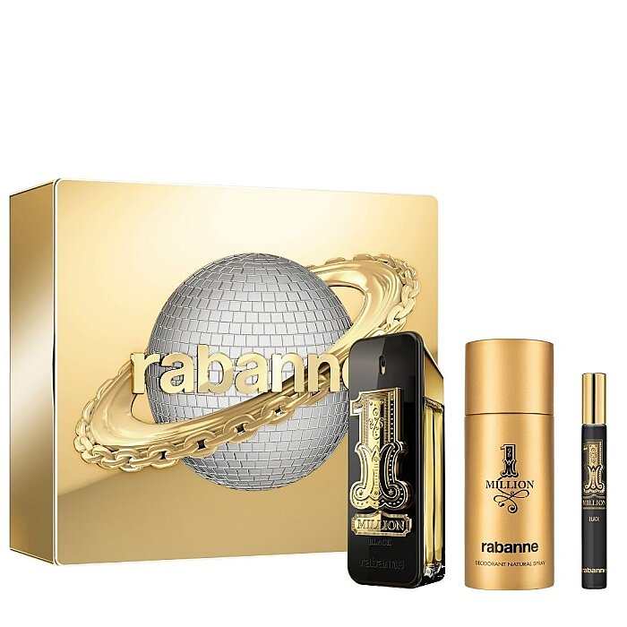 Paco Rabanne 1 Million Black Erkek Parfüm Edp 100 Ml + Deodorant 150 Ml + Edp 10 Ml Set - 1