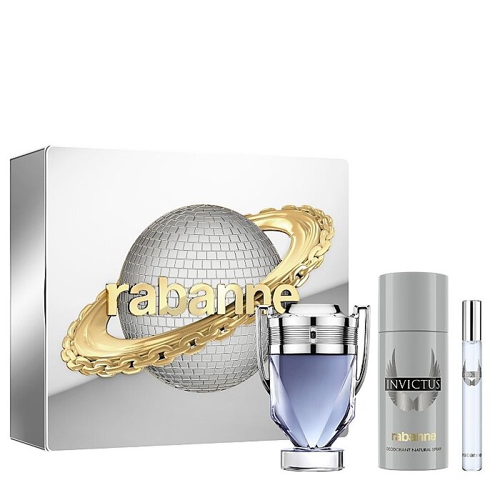 Paco Rabanne Invictus Erkek Parfüm Edt 100 Ml + Deodorant 150 Ml + Edt 10 Ml Set - 1