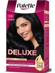 Palette Deluxe Set Saç Boyası 1.1 Gece Mavisi 