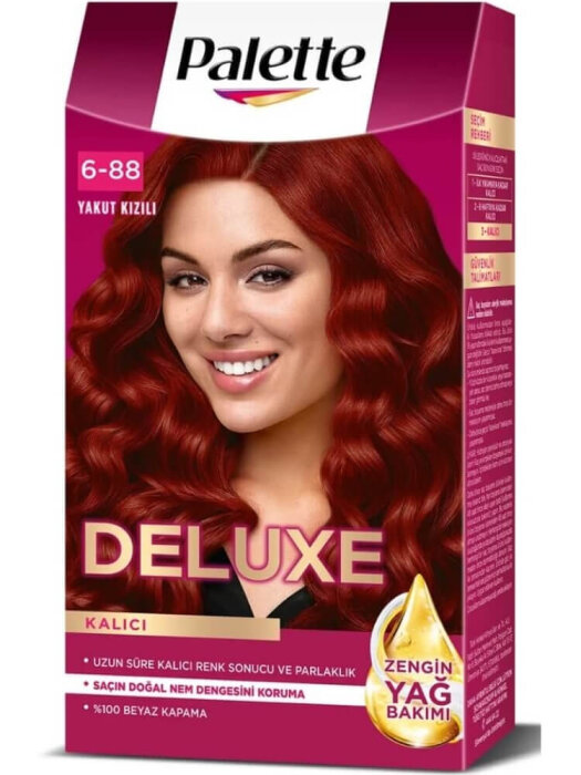 Palette Deluxe Set Saç Boyası 6.888 Yakut Kızılı - 1