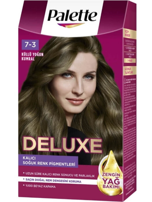 Palette Deluxe Set Saç Boyası 7.3 Küllü Yoğun Kumral - 1