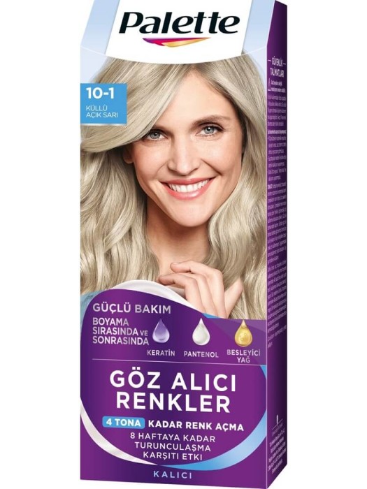 Palette Göz Alıcı Renkler Saç Boyası 10-1 Frosty Silver - 1